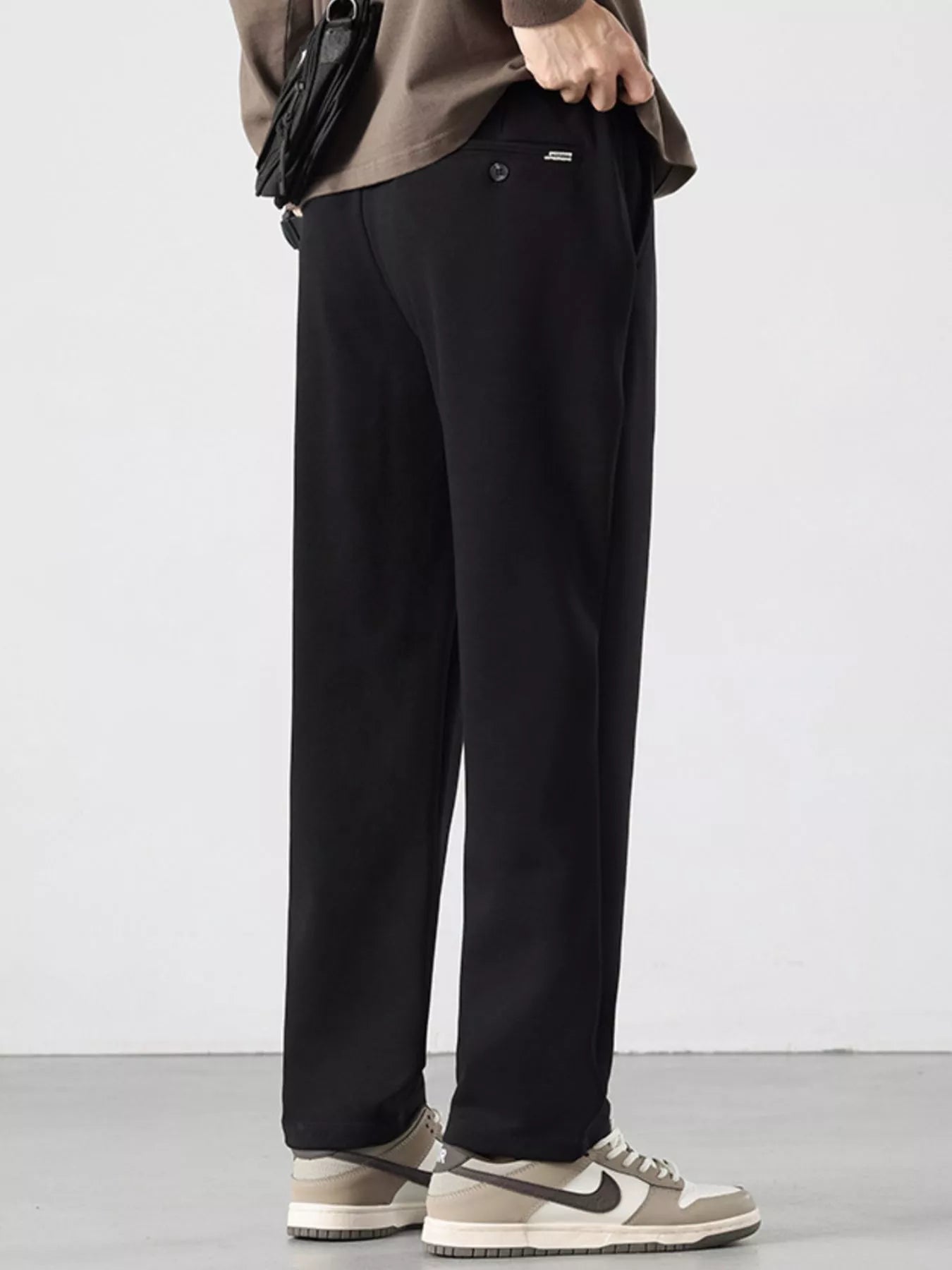 Men's Full Size Drawstring Track Pants with Relaxed Fit Plus Size OutfitFlow