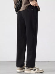 Men's Full Size Drawstring Track Pants with Relaxed Fit Plus Size OutfitFlow