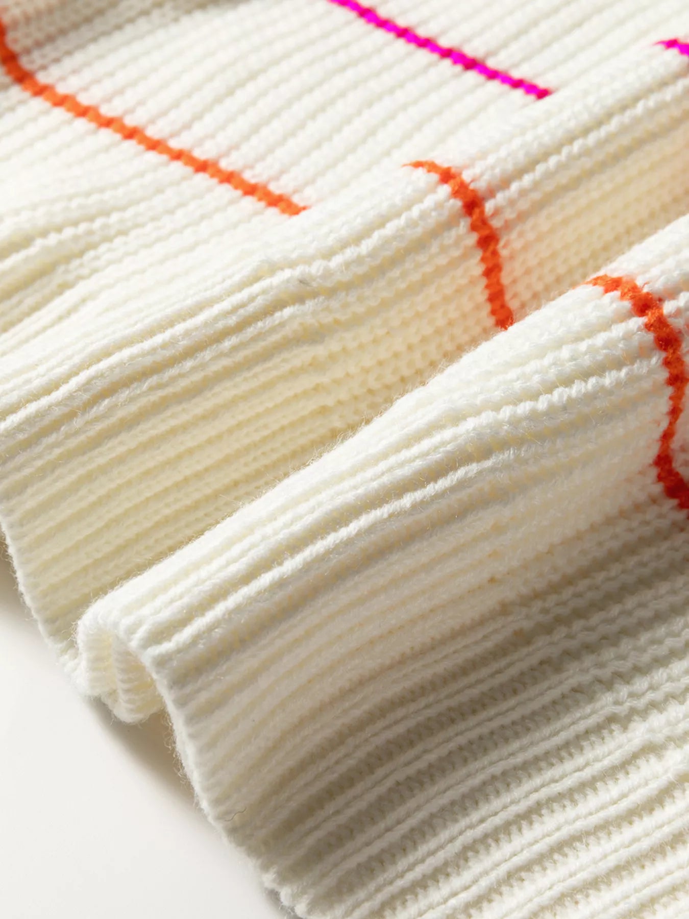 Colorful Striped Detail V Neck Drop Shoulder Baggy Sweater OutfitFlow