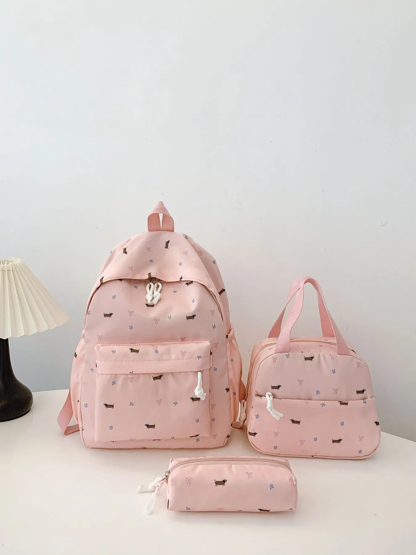 3-Piece Daisy Print Canvas Bag Set OutfitFlow