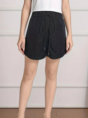Casual Drawstring High Waist Shorts OutfitFlow