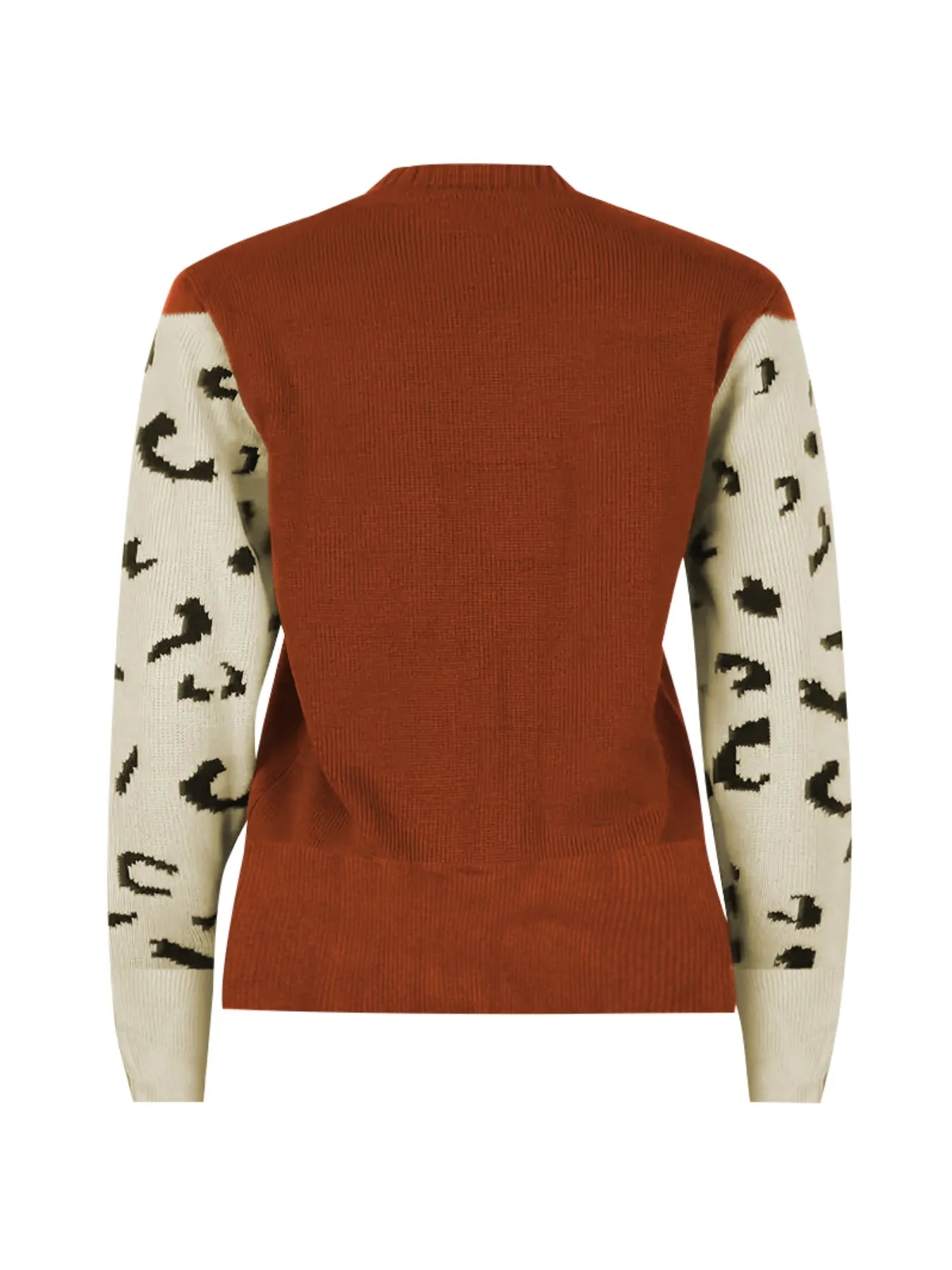 Leopard Round Neck Sweater OutfitFlow