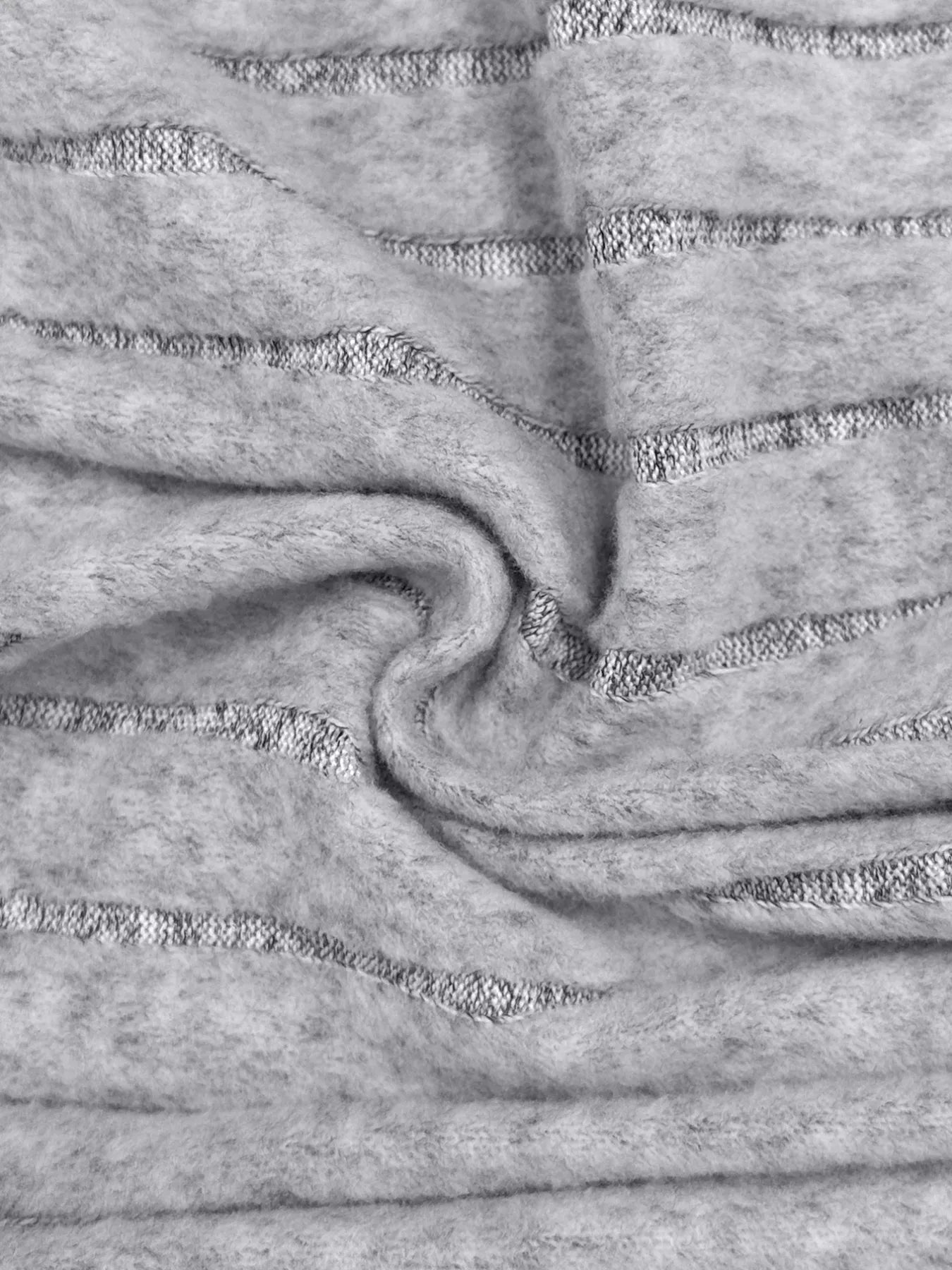 Plus Size Ribbed Knit Long Sleeve Split Dress & Leggings Set OutfitFlow