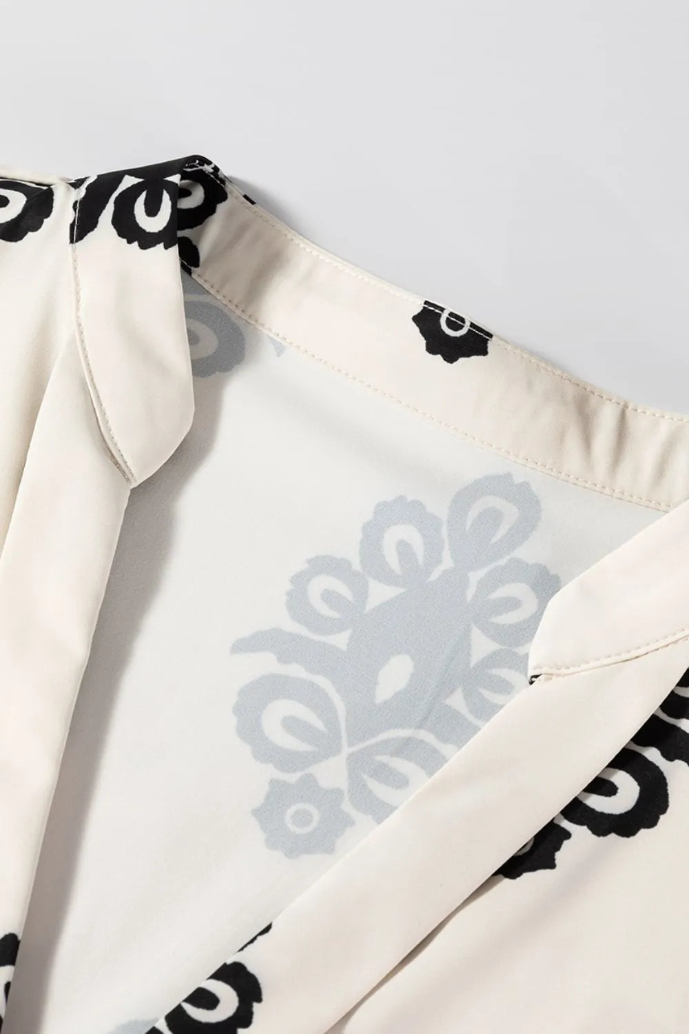 Printed Short Sleeve Loose Blouse OutfitFlow