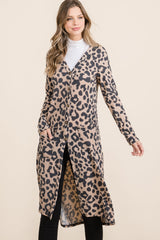 Outfit Flow - Celeste Full Size Leopard V-Neck Long Sleeve Cardigan