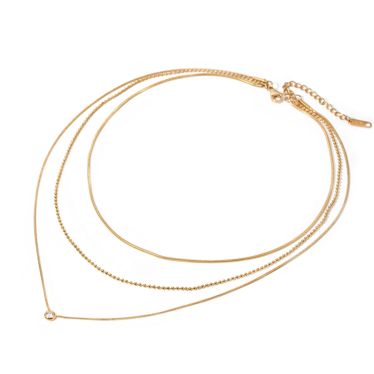 18K Gold-Plated Layered Necklace OutfitFlow