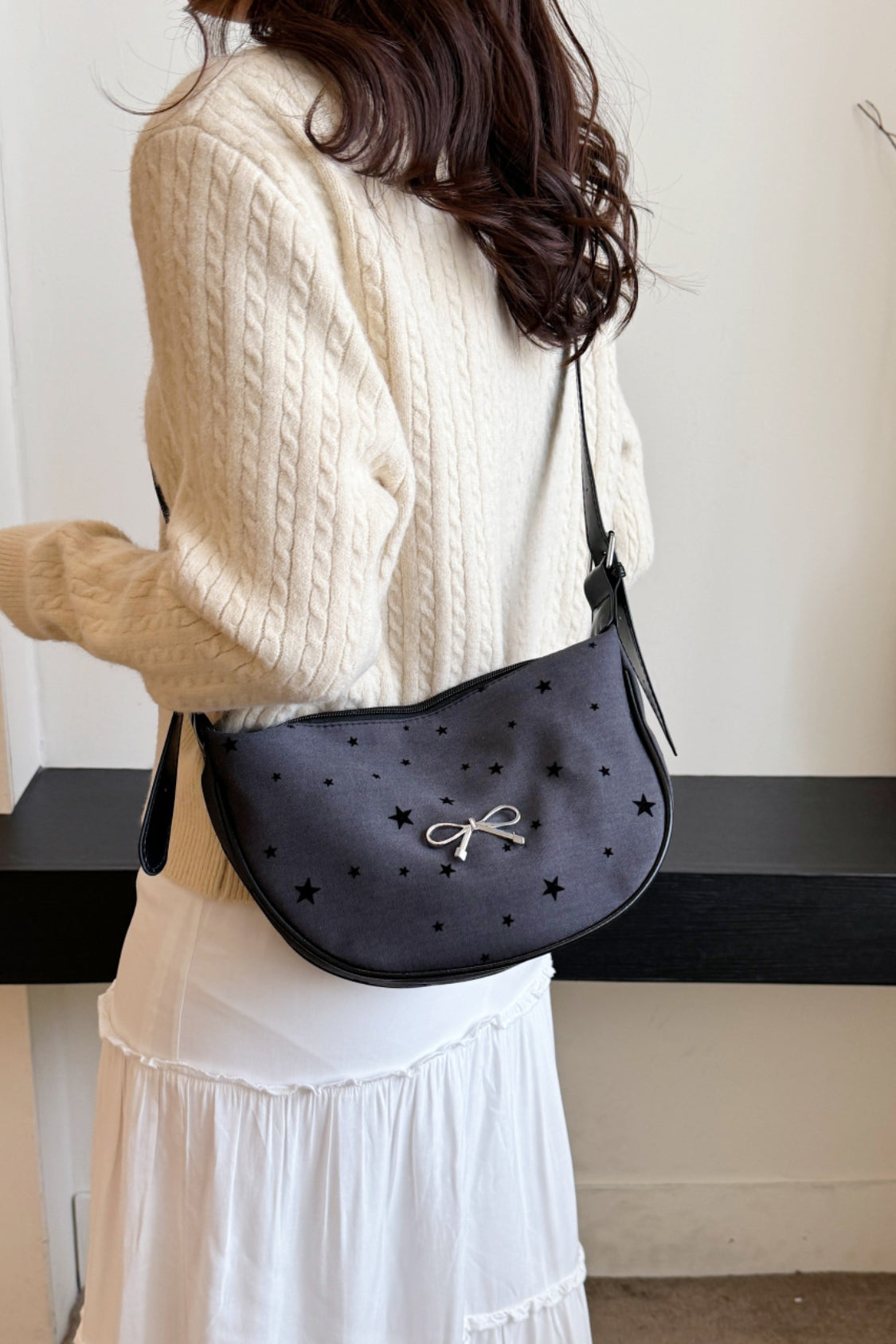 Outfit Flow - Polyester Printed Adjustable Strap Crossbody Bag