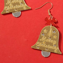 Christmas Bell Dangle Earrings OutfitFlow