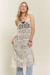 ADORA Crochet Cover-Up Tunic Top OutfitFlow