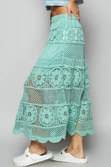 POL Lace Tiered Midi Skirt OutfitFlow