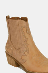 Beast Fashion Studded Detail Point Toe Boots OutfitFlow