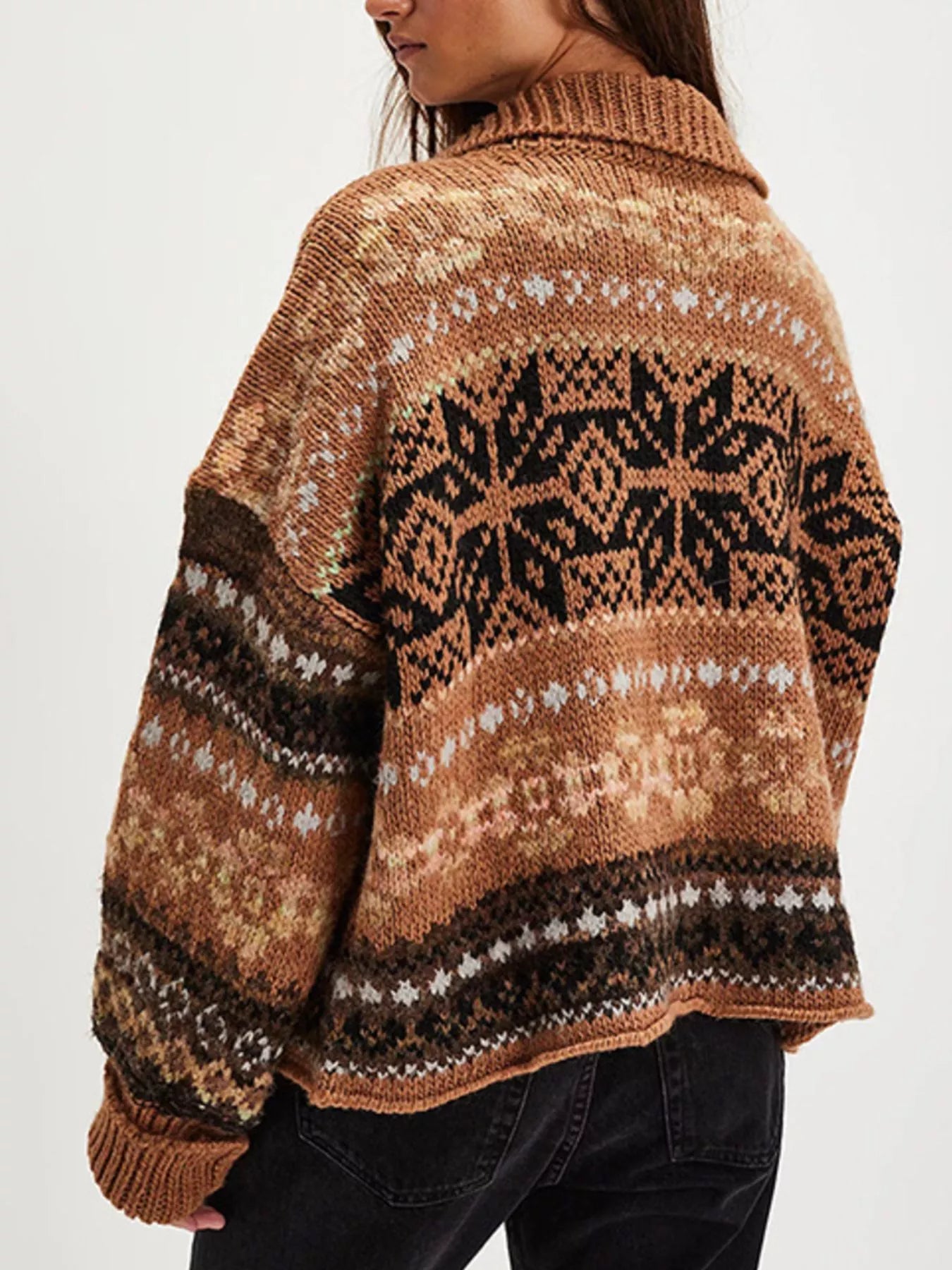 Vintage Button Up Knit Cardigan OutfitFlow