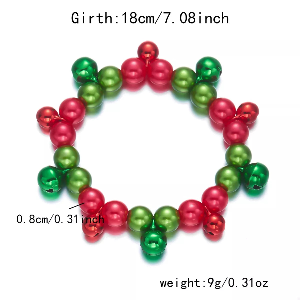 Christmas Holiday Beaded Bell Bracelet OutfitFlow
