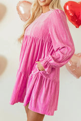 Tiered Flounce Sleeve Mini Dress OutfitFlow