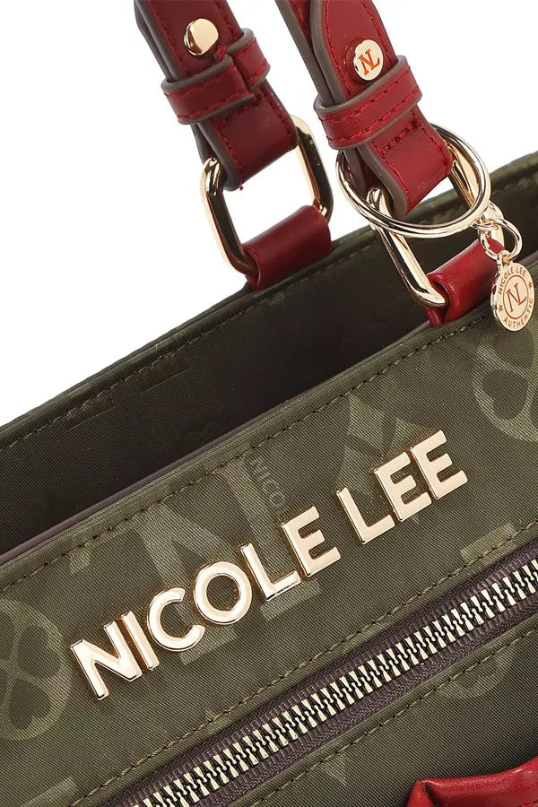 Nicole Lee USA Multi-Compartment Convertible Tote Bag Trendsi