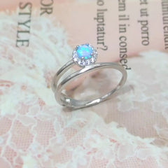 925 Sterling Silver Opal Ring OutfitFlow