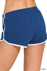 Zenana Elastic Waistband Dolphin Shorts OutfitFlow