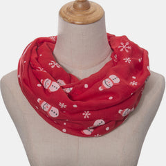 Fringe Snowman Polyester Scarf OutfitFlow