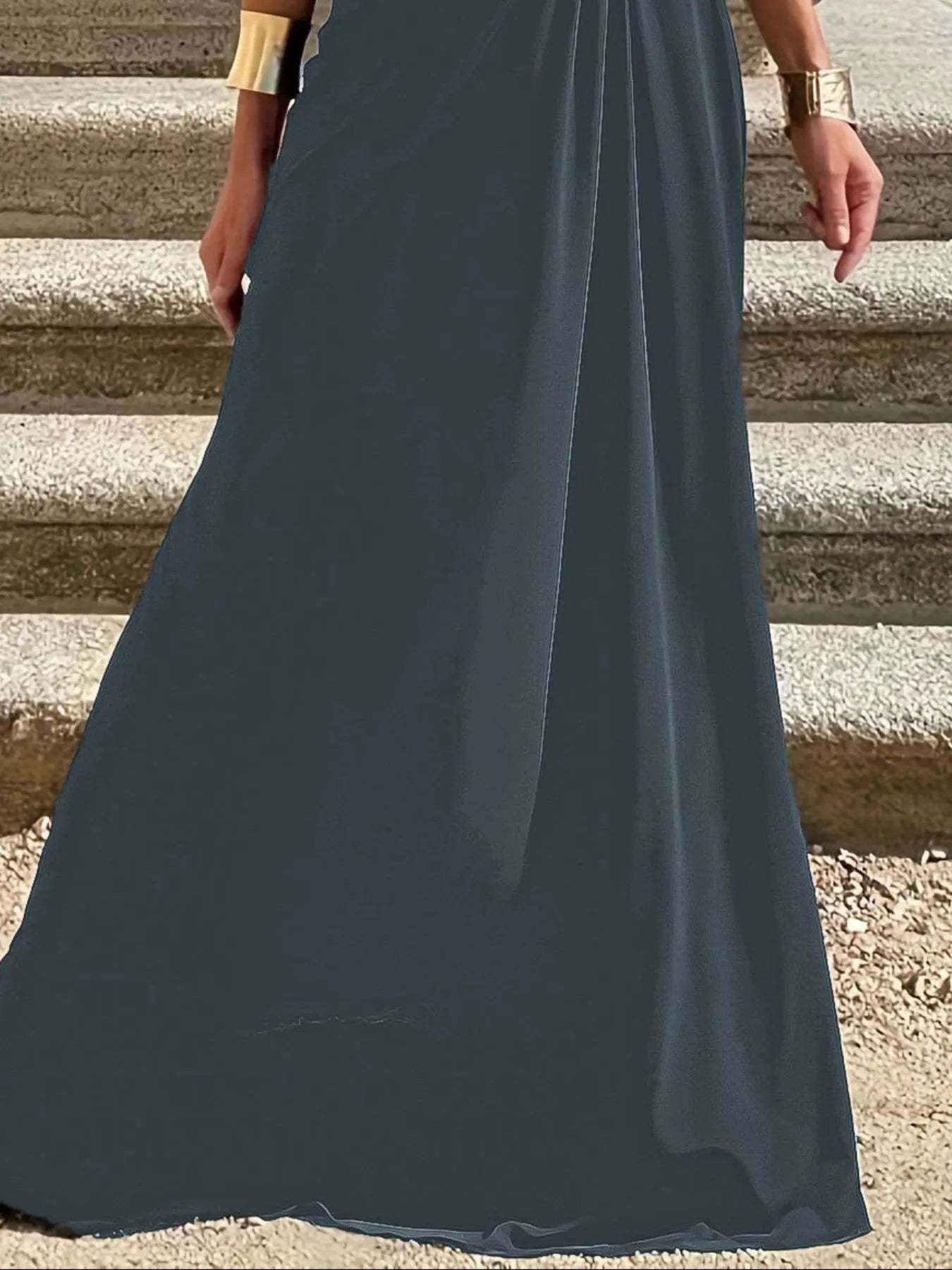 Round Neck Sleeveless Maxi Dress OutfitFlow