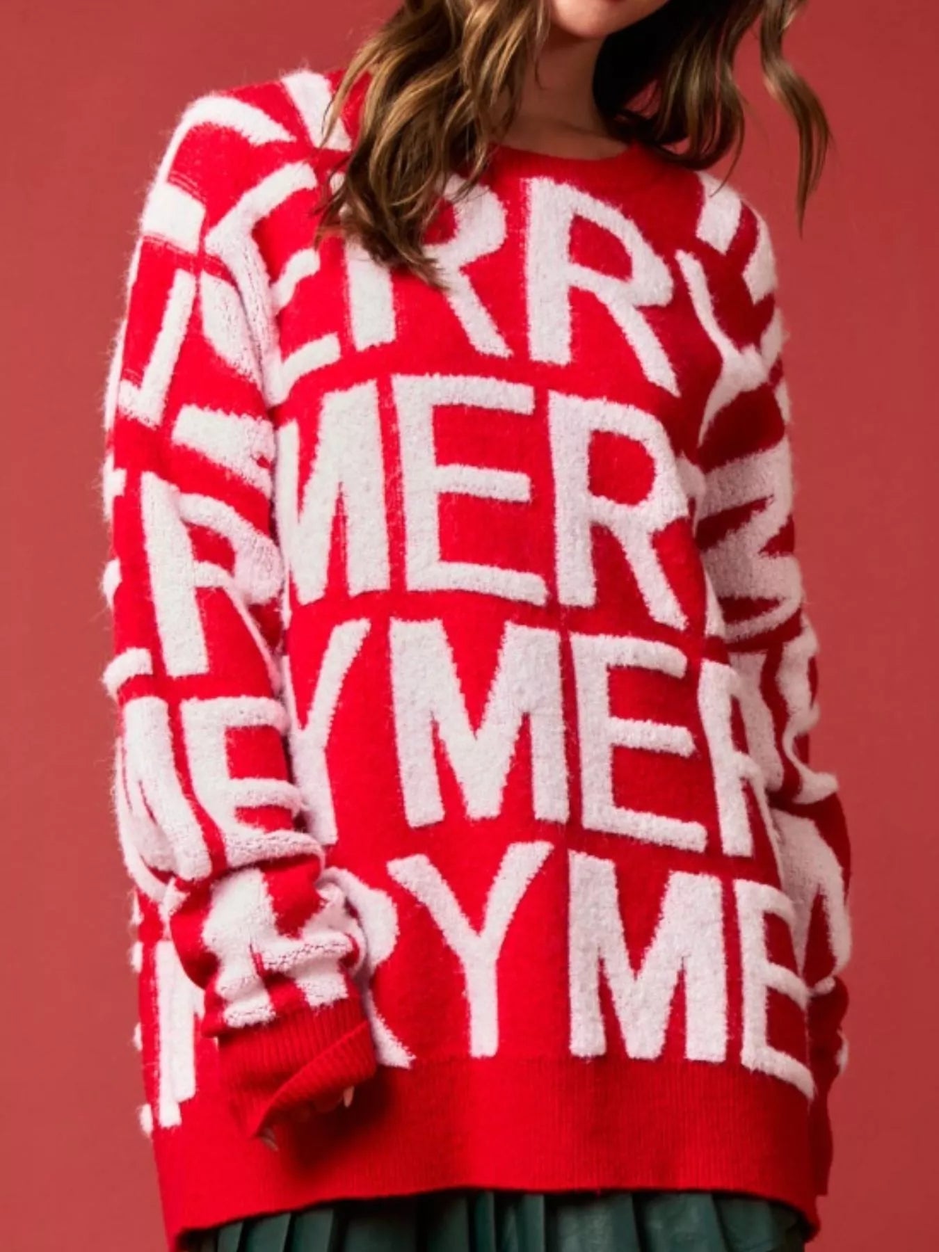 Christmas Merry Festive Holiday Sweater OutfitFlow