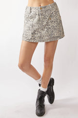 Davi & Dani Leopard Front Patch Pocket Shorts OutfitFlow