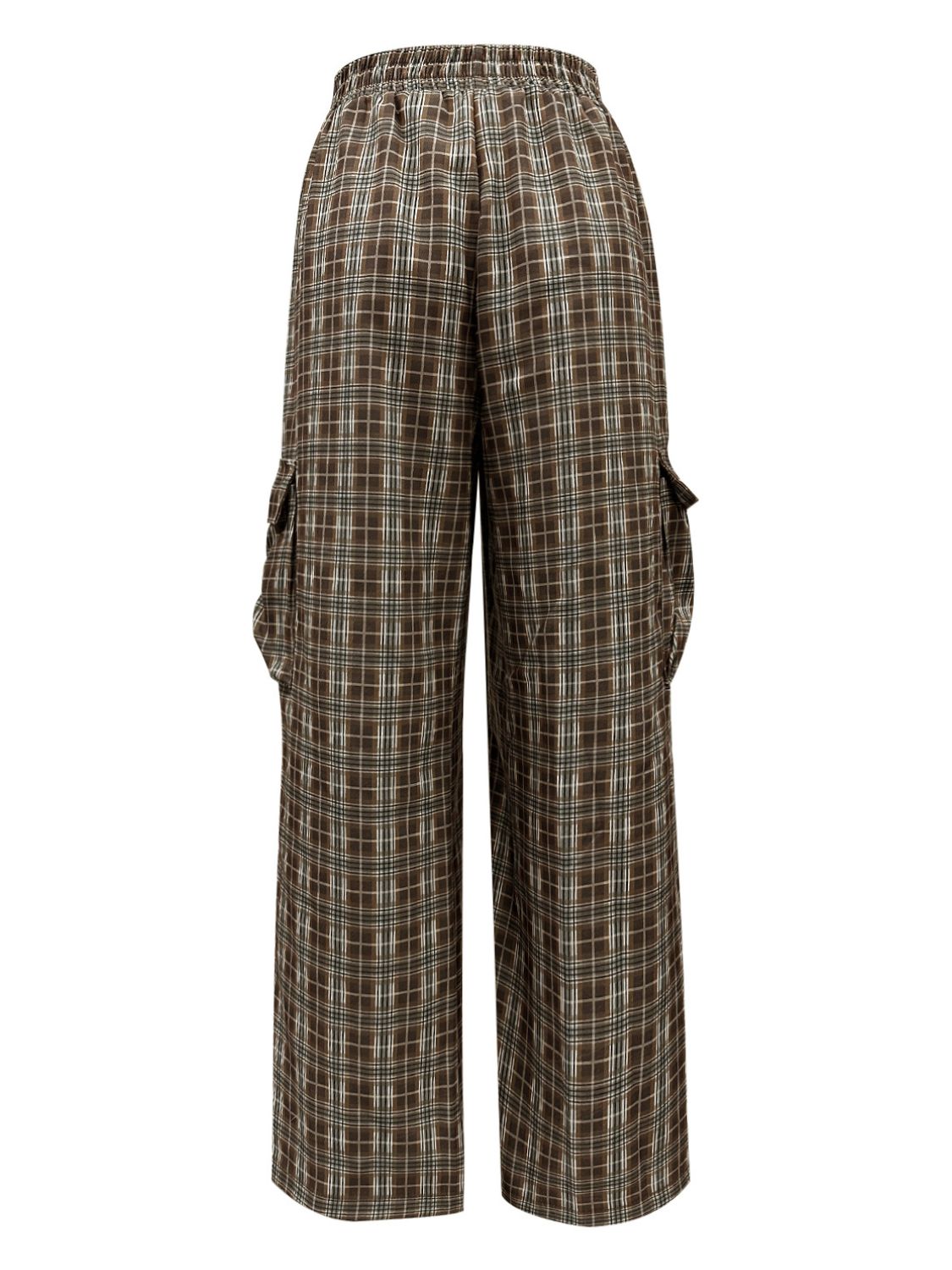 Outfit Flow - Plaid Wide Leg Pants with Pockets