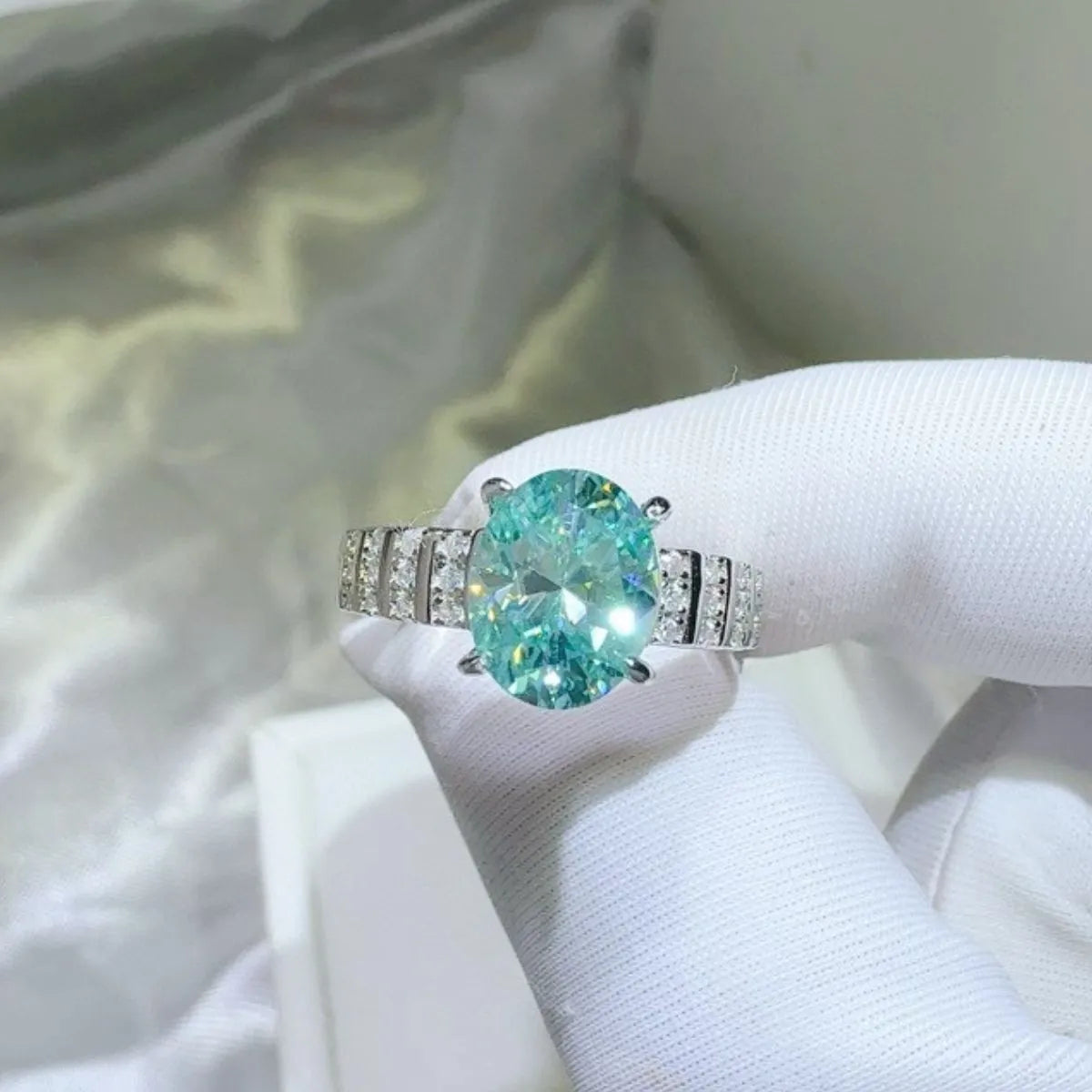 2 Carat Moissanite 925 Sterling Silver Ring OutfitFlow