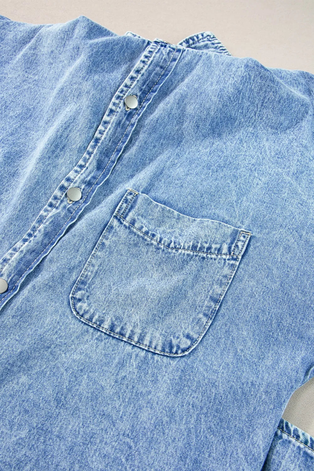 Oversized Button Down Denim Shirt Dress OutfitFlow