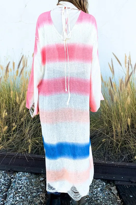 And The Why Multi Gradation Dye Maxi Cardigan Sweater OutfitFlow