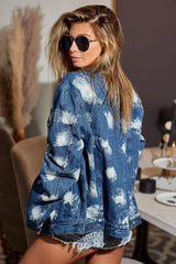 BiBi Washed Tie Dye Denim Jacket OutfitFlow
