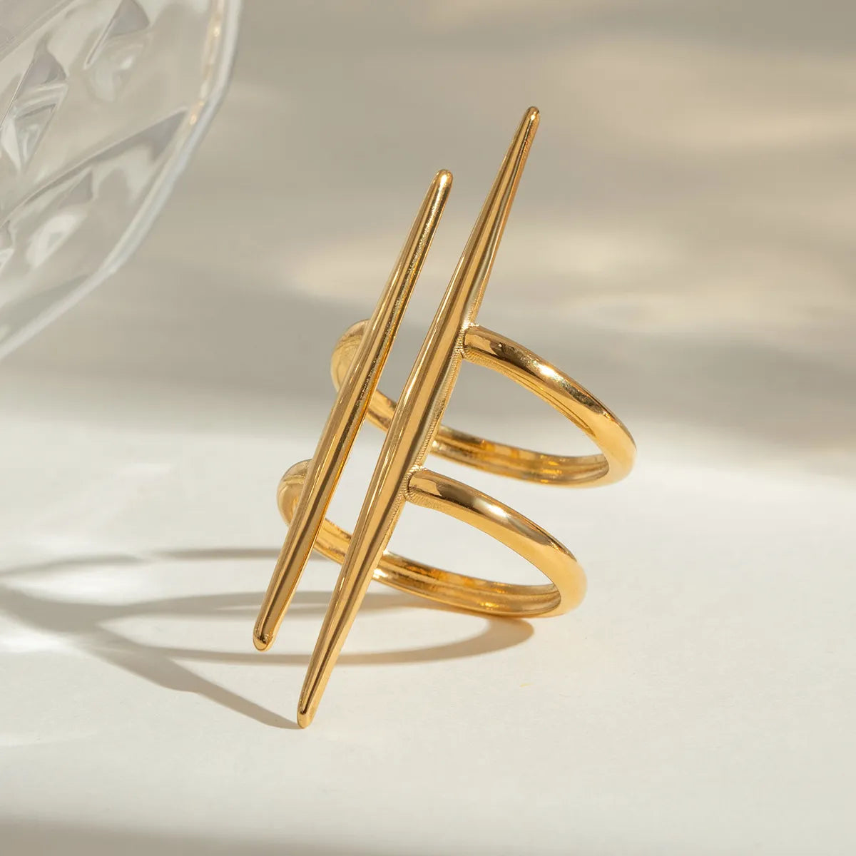 Stainless Steel Asymmetrical Ring OutfitFlow
