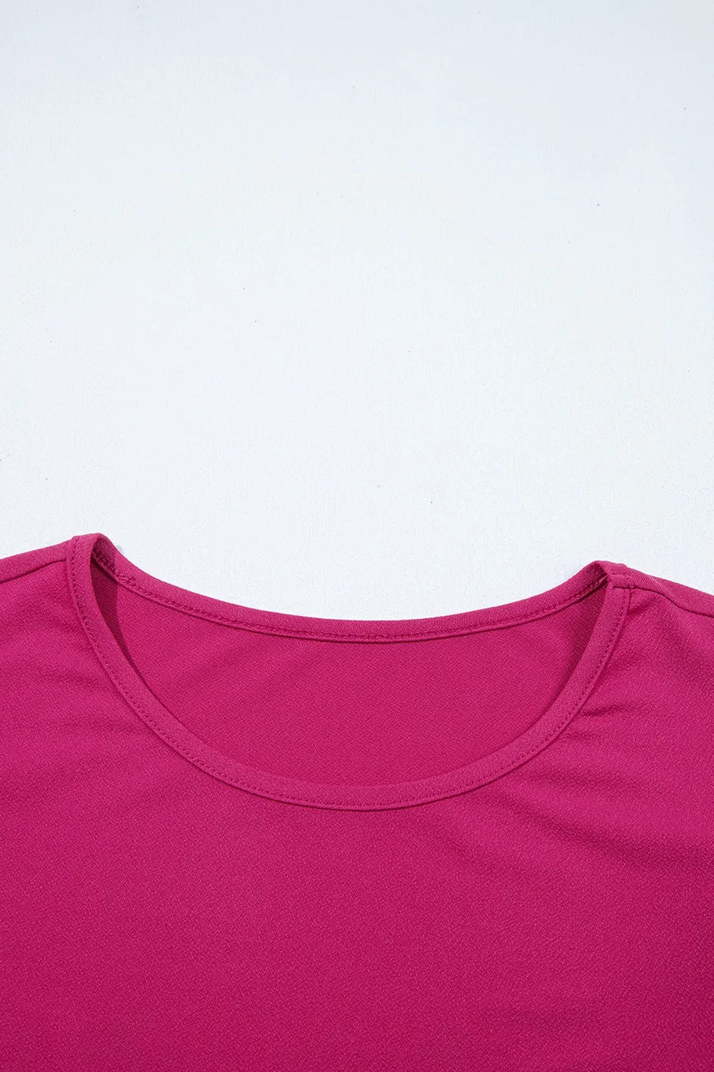 Short Ruffle Sleeve Round Neck Blouse OutfitFlow