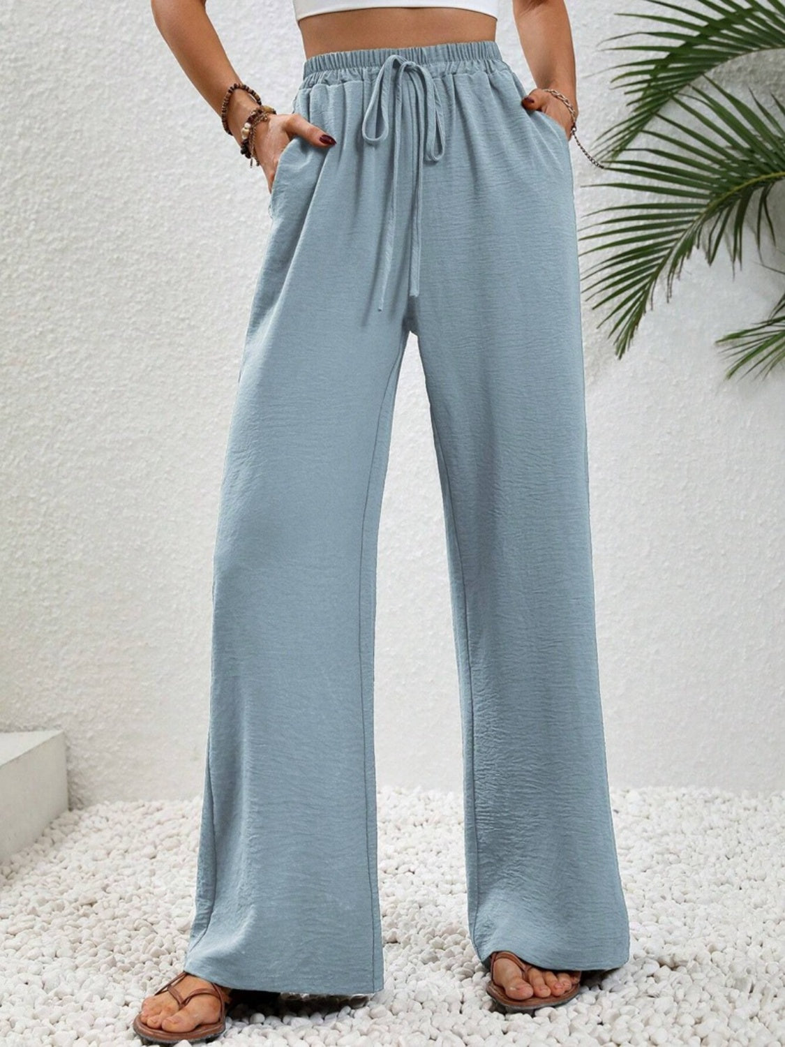 Outfit Flow - Wide Leg Drawstring Pants