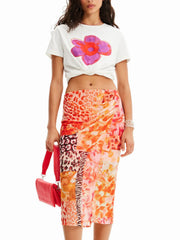 Flower Graphic Round Neck T-Shirt OutfitFlow
