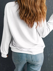 Christmas Tree Graphic Round Neck Sweatshirt OutfitFlow