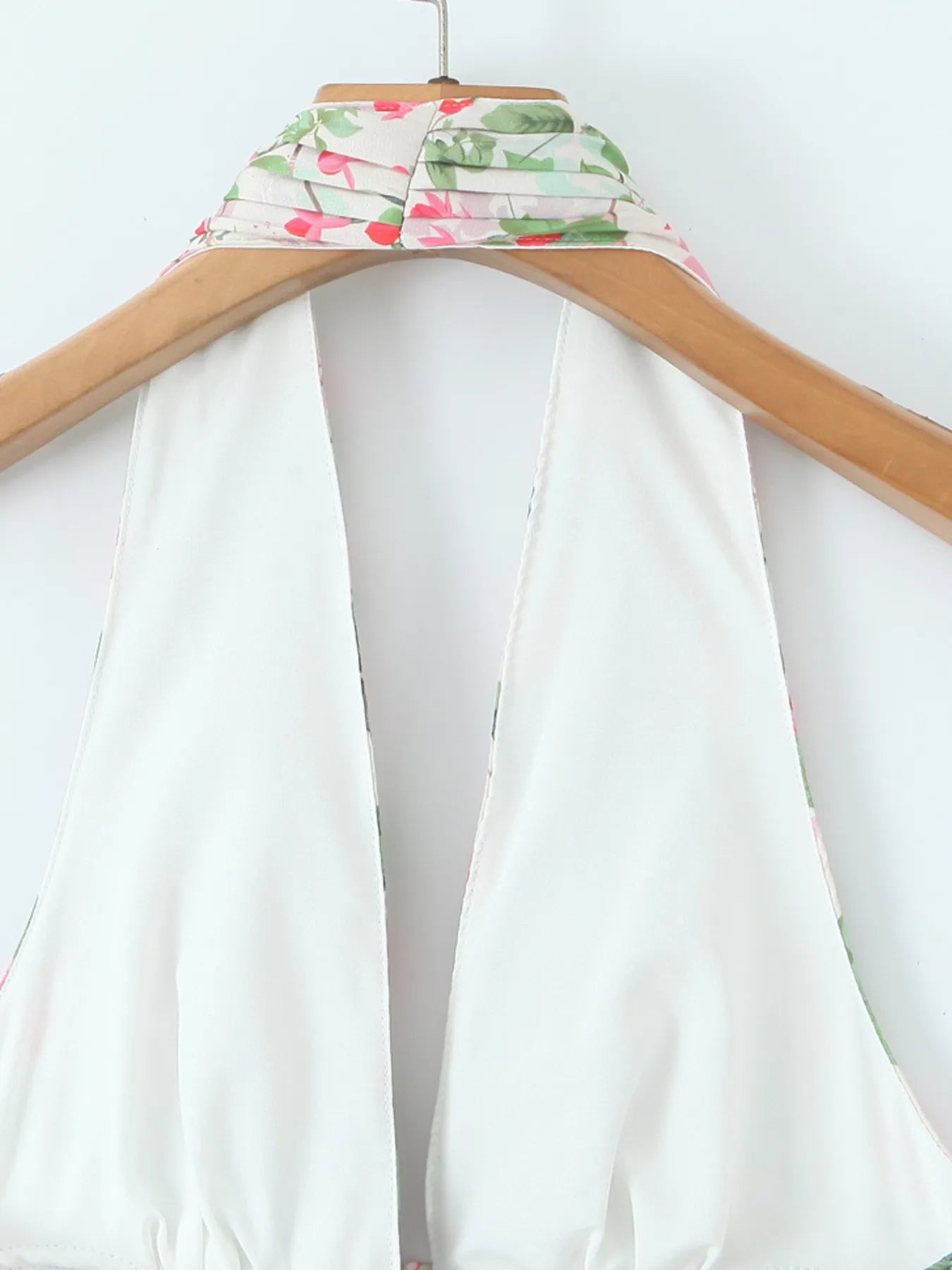 Floral Halter Neck Mini Dress OutfitFlow