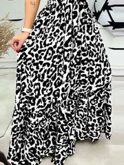 Full Size Leopard Print Spaghetti Strap Maxi Dress Plus Size OutfitFlow