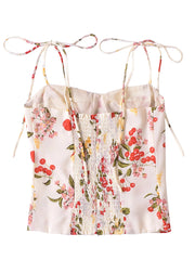Printed Smocked Cami Top OutfitFlow