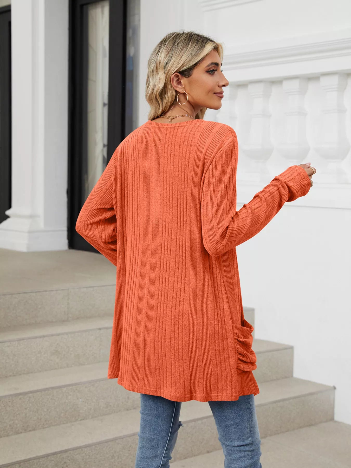 Open Front Long Cardigan OutfitFlow
