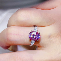 3 Carat Moissanite 925 Sterling Silver Ring OutfitFlow