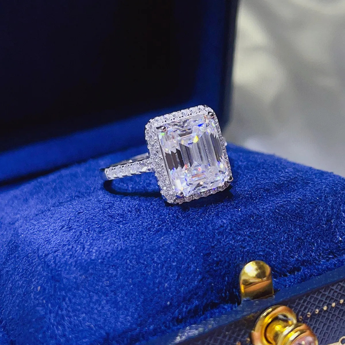 5 Carat Moissanite 925 Sterling Silver Ring OutfitFlow