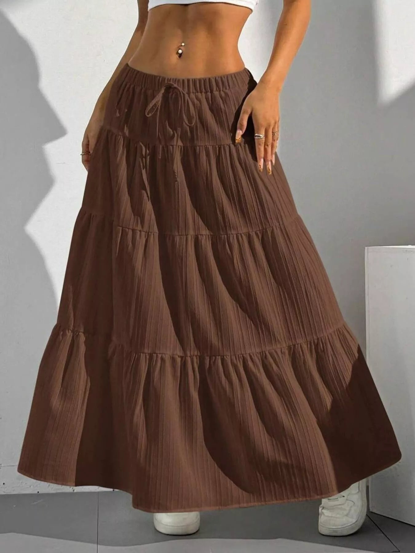 Flowy Tiered Maxi Skirt OutfitFlow