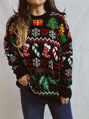 Christmas Element Sweater Black Trendsi