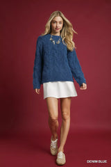 Umgee Cable Knit Cozy Sweater OutfitFlow