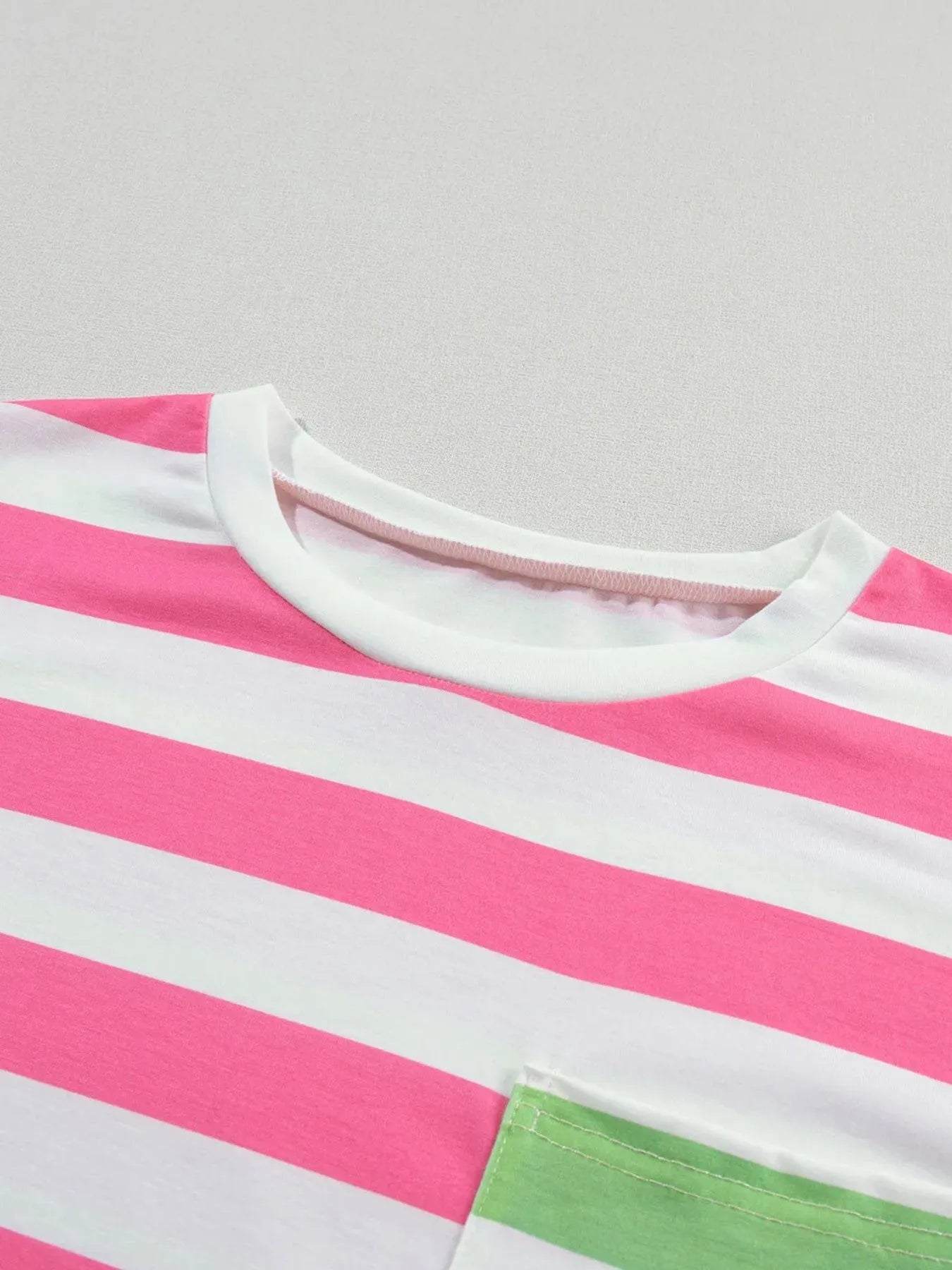 Striped Oversized Short Sleeve T-Shirt OutfitFlow