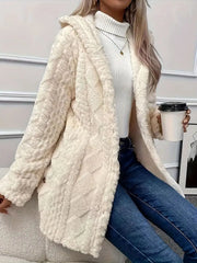 Faux Fur Teddy Coat with Button Front Trendsi
