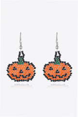 Halloween Theme Earrings Orange Pumpkin One Size OutfitFlow