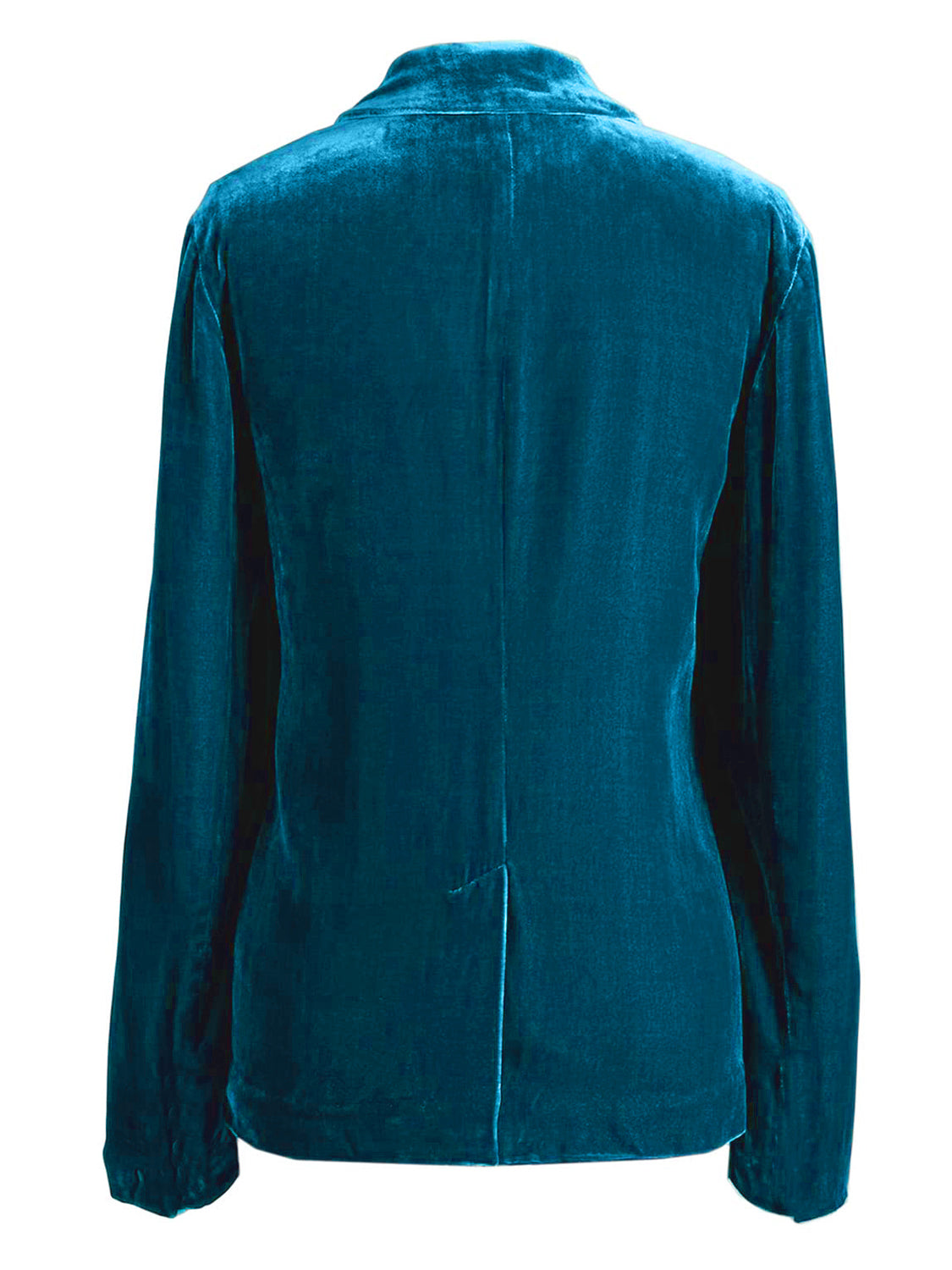 Pocketed Button Up Lapel Collar Blazer OutfitFlow