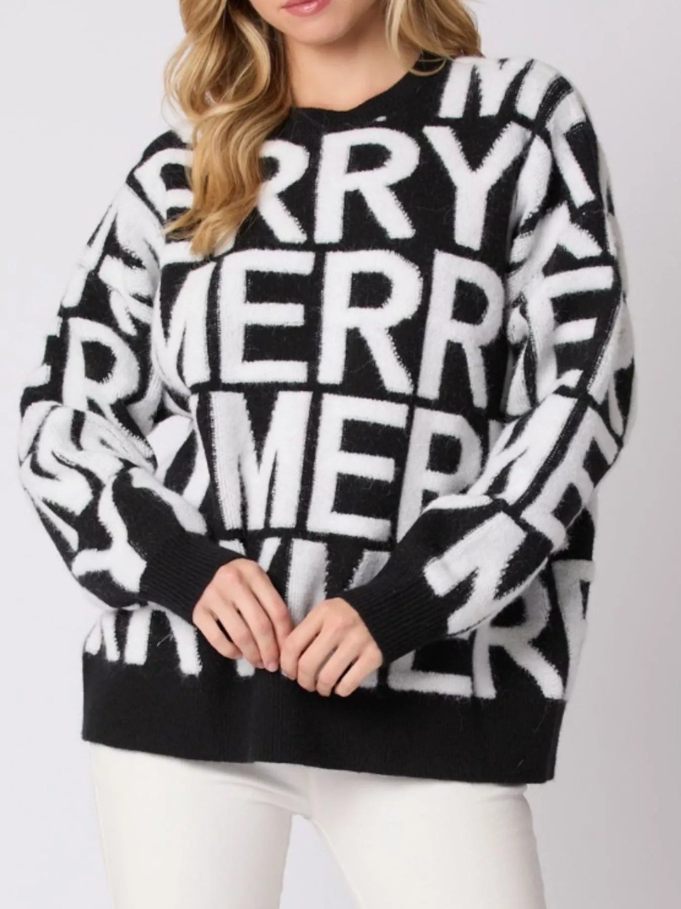 Christmas Merry Festive Holiday Sweater OutfitFlow