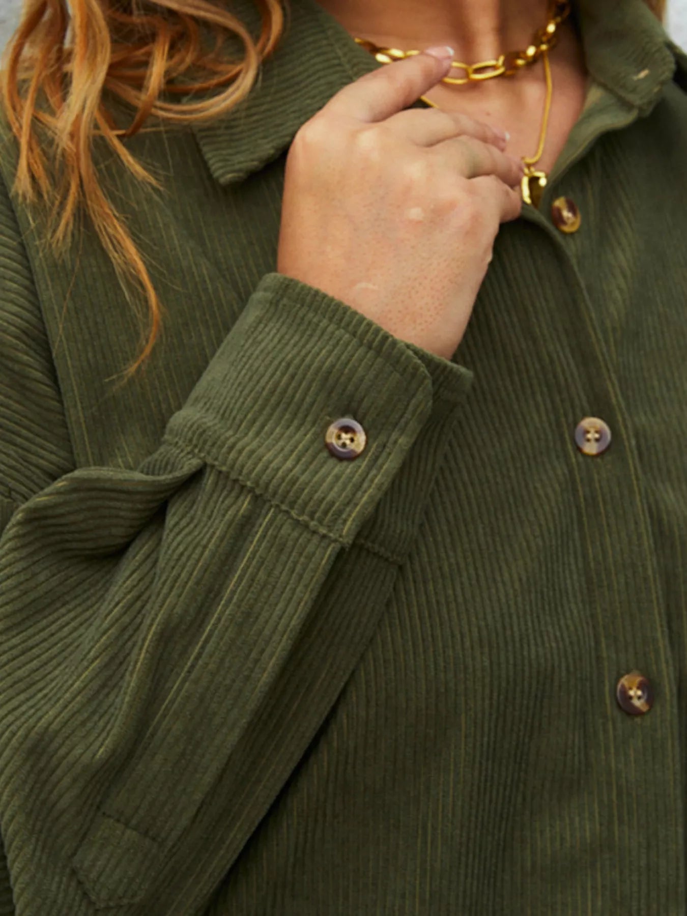 Corduroy Button-Up Shirt OutfitFlow